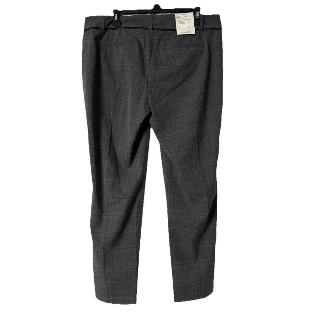 NWT‎ Calvin Klein Womens Gray Modern Ankle Dress Pants Slacks Trousers Size 12